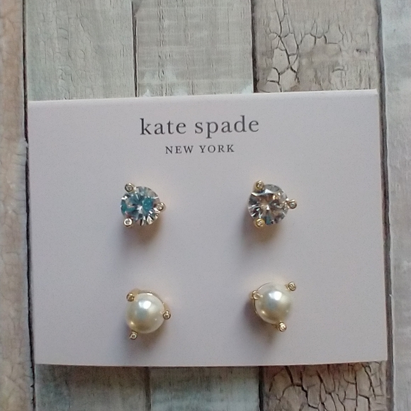 kate spade Jewelry - Kate Spade Rise And Shine Earrings 2 Pairs Studs